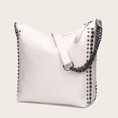 Versatile PU Leather Handbag with Studded Accents – Stylish and Durabl