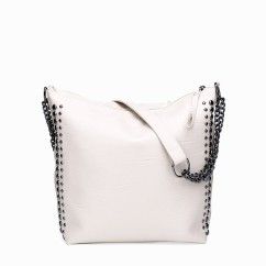 Versatile PU Leather Handbag with Studded Accents – Stylish and Durabl