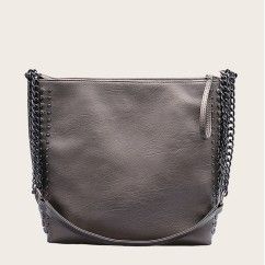 Versatile PU Leather Handbag with Studded Accents – Stylish and Durabl