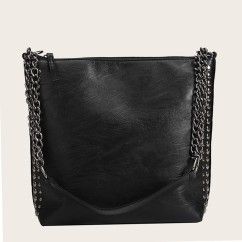 Versatile PU Leather Handbag with Studded Accents – Stylish and Durabl